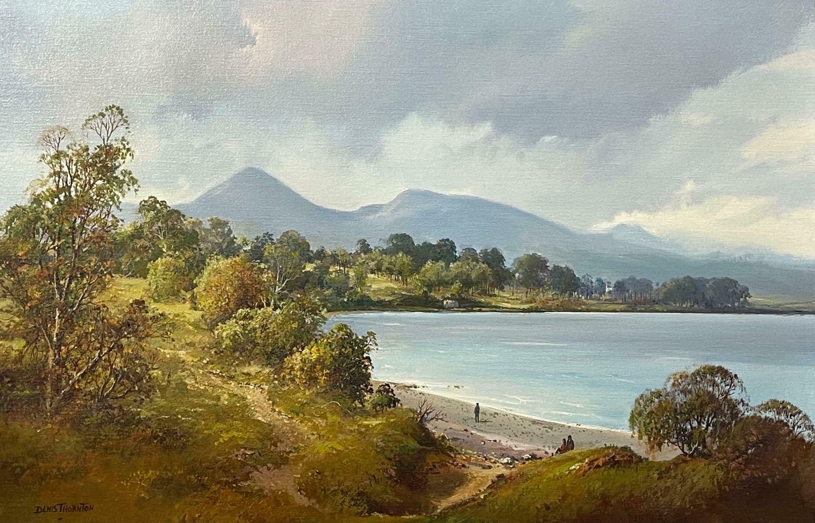 photo buy Denis Thornton Original Post War Painting Of Mournes From Duldrum Ireland By Modern Artist  1980 Circa