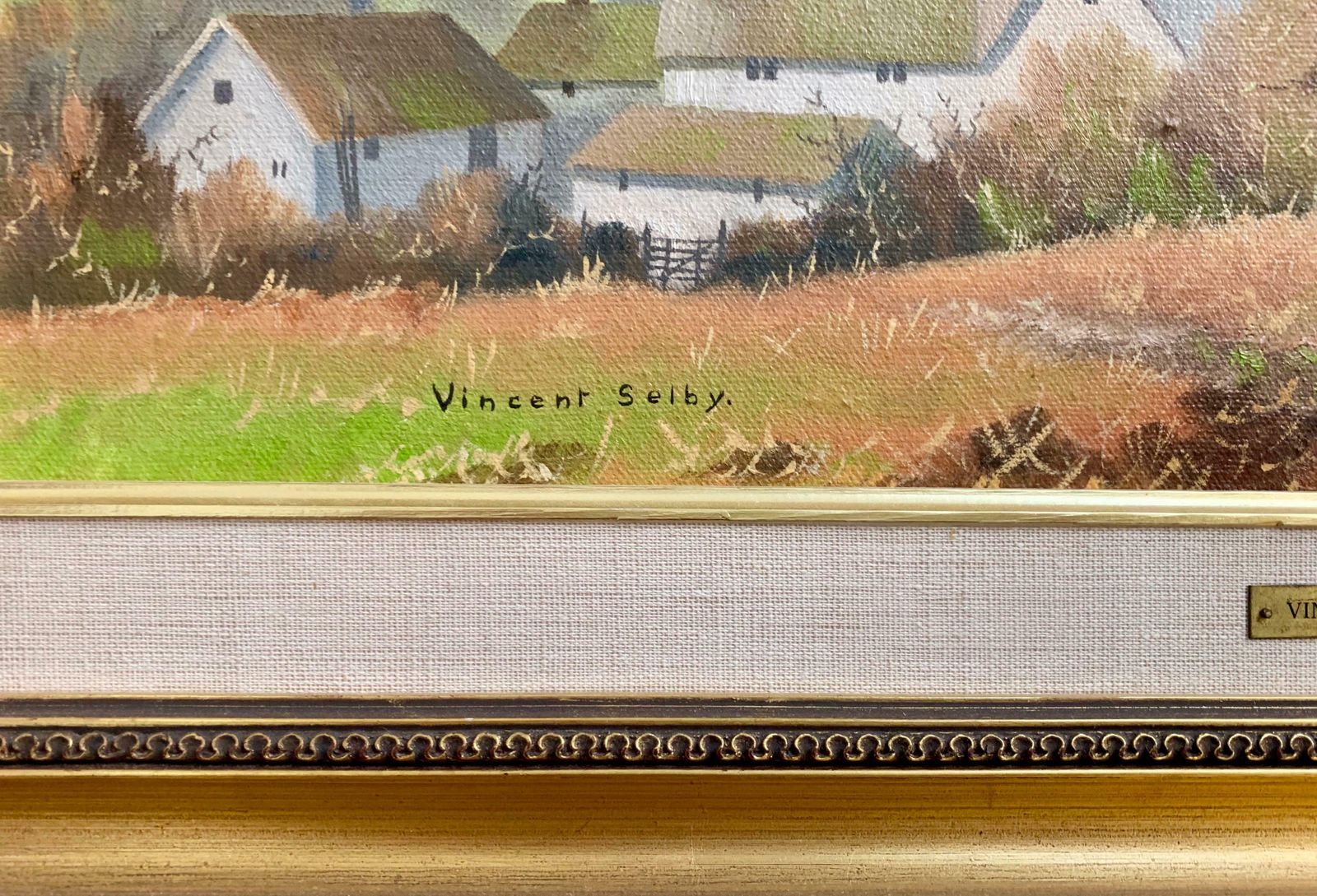 Vincent Selby Traditional English Countryside Original Oil Painting British Landscape Artist  Circa 1980 photo 725.0