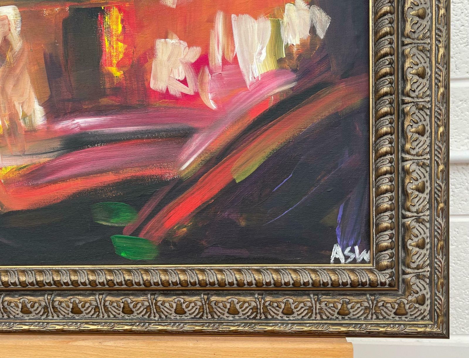 Angela Wakefield City Drive Abstract Expressionist Painting By Leading British Urban Artist  1999 photo vintage