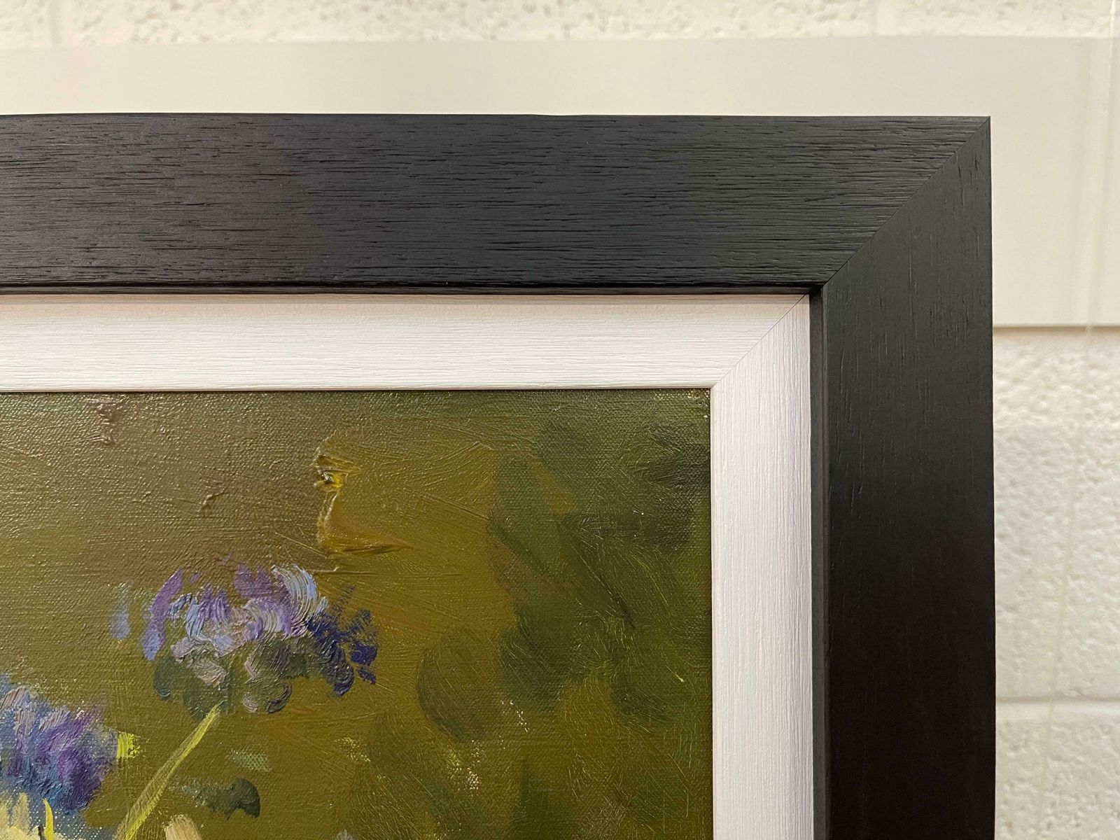 2450.0 John Whitlock Codner Rwa Still Life Oil Painting Of Flowers In Glass Vase By 20th Century British Artist  1977 photo