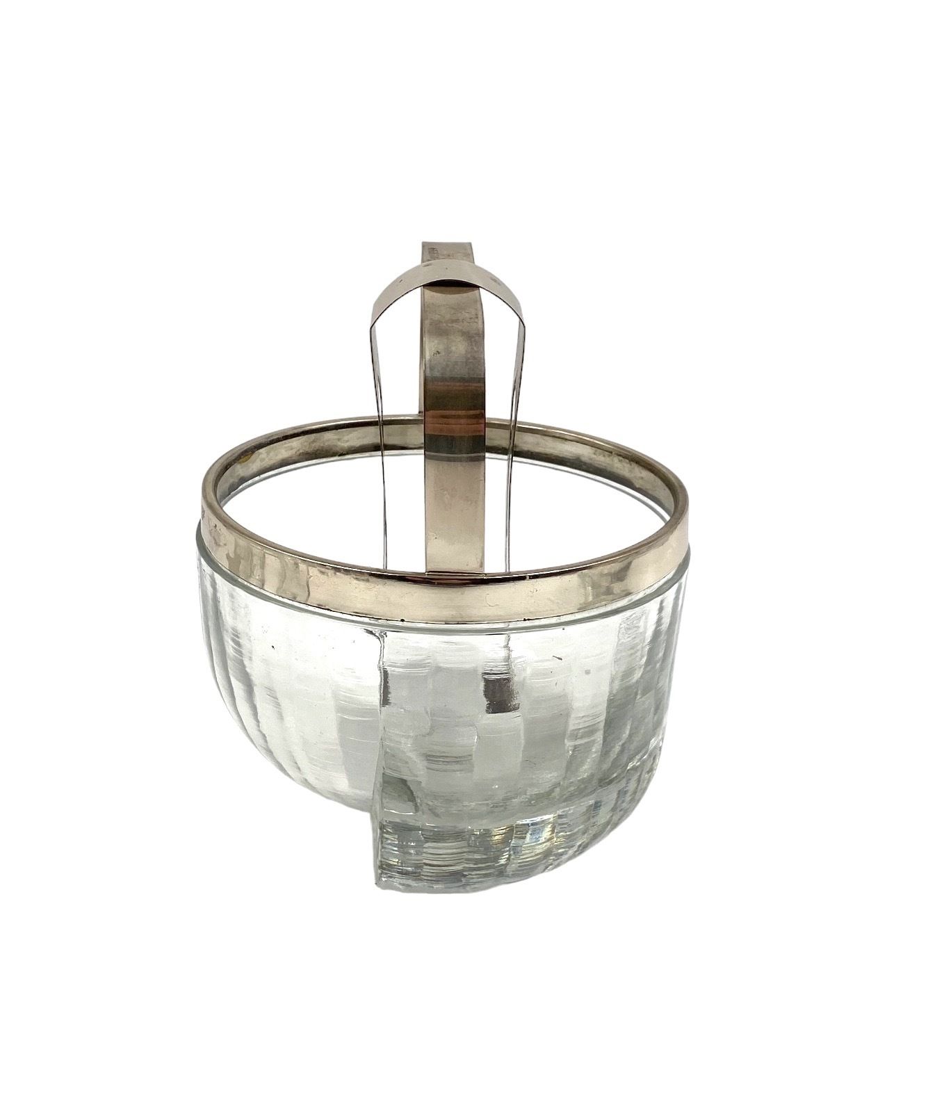 Hollywood Regency Silver Cocktail Set, Taddei Sestini, Kristal Krisla Italy 1970s photo buy