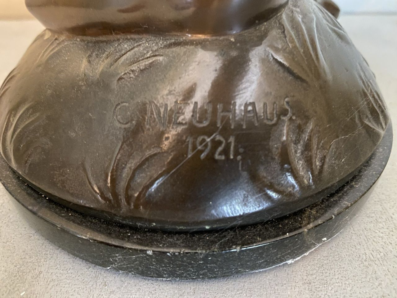 Art Deco Bronze By C Neuhaus, 1920s photo buy