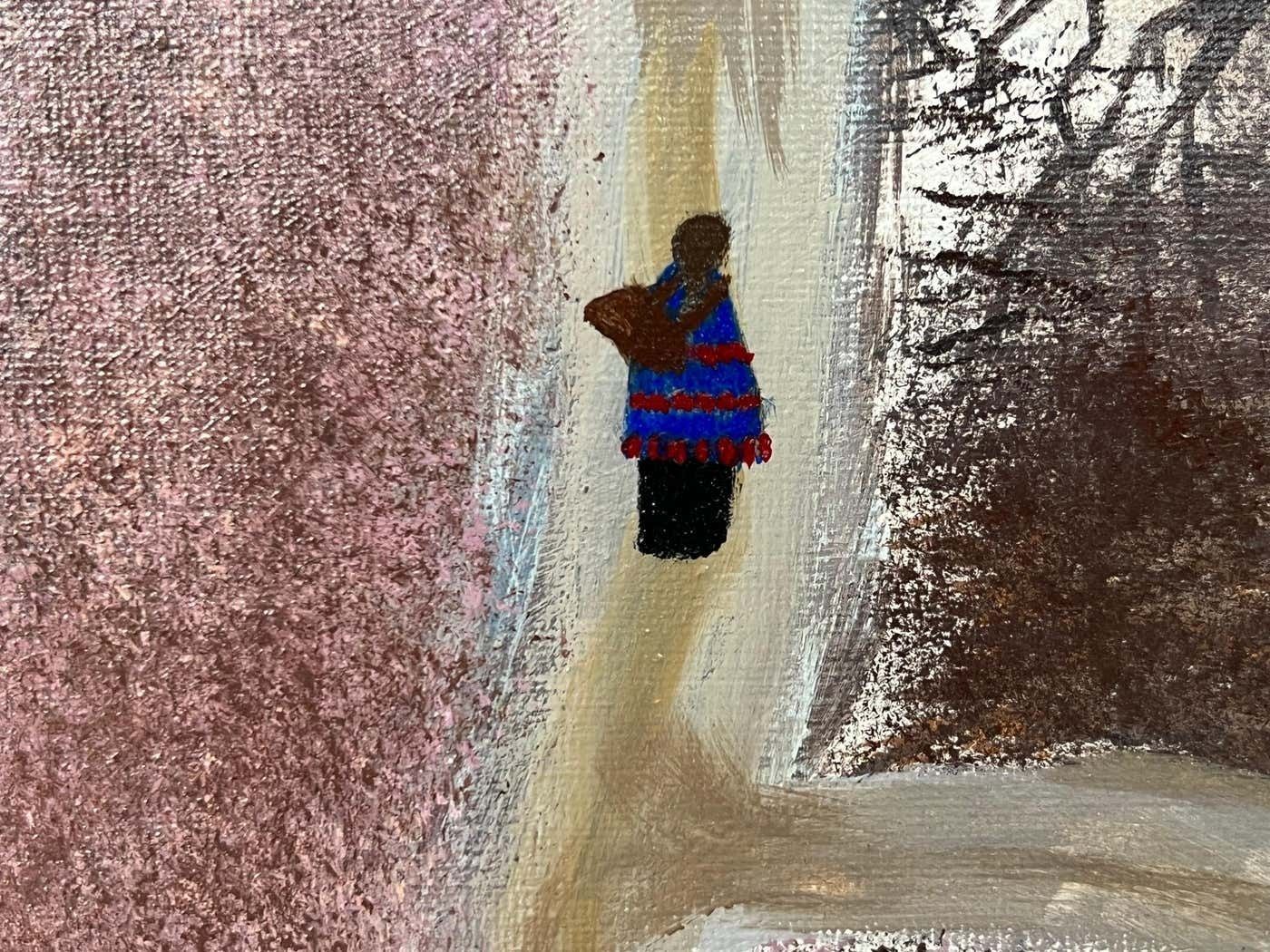 Eimear Gilleece Naive Style Art With Earthy Winter Colours By Contemporary Irish Artist 2000 Circa photo vinterior