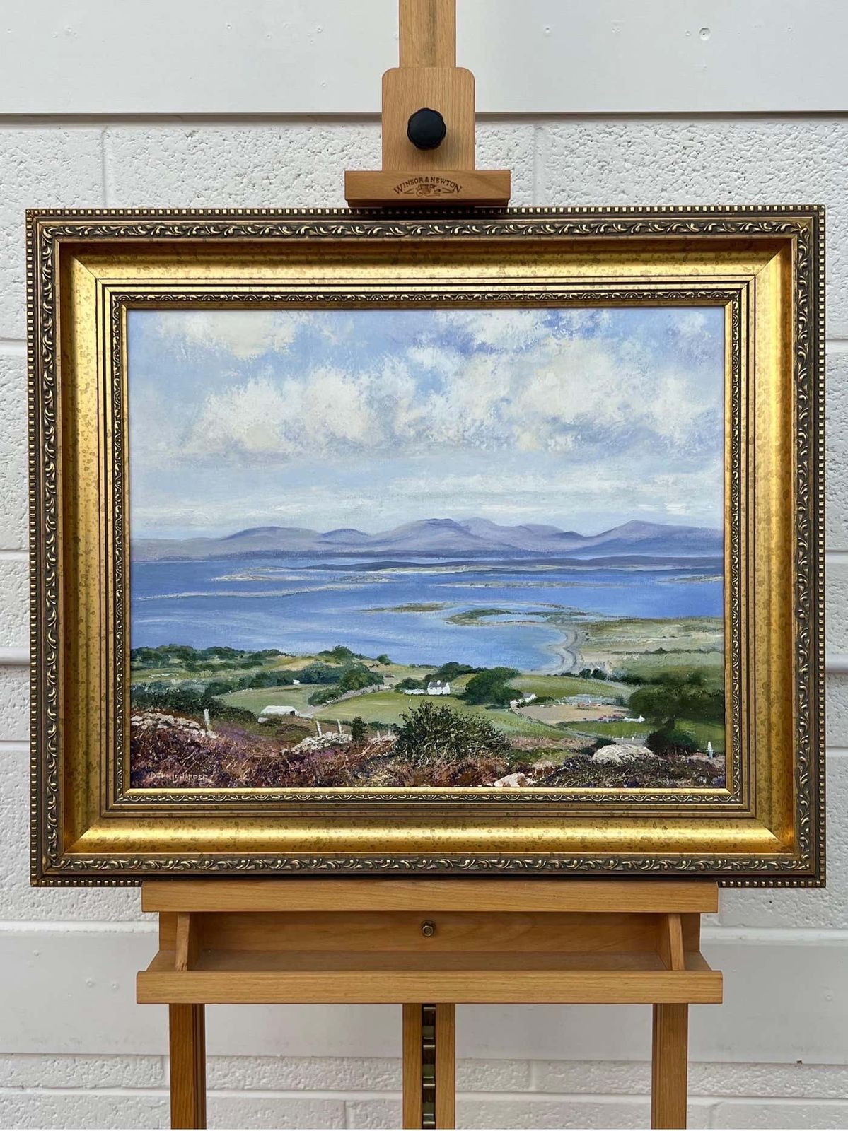 Dennis Harper Rural Mountain Landscape Oil Painting Of The English Countryside 1995 photo for sale