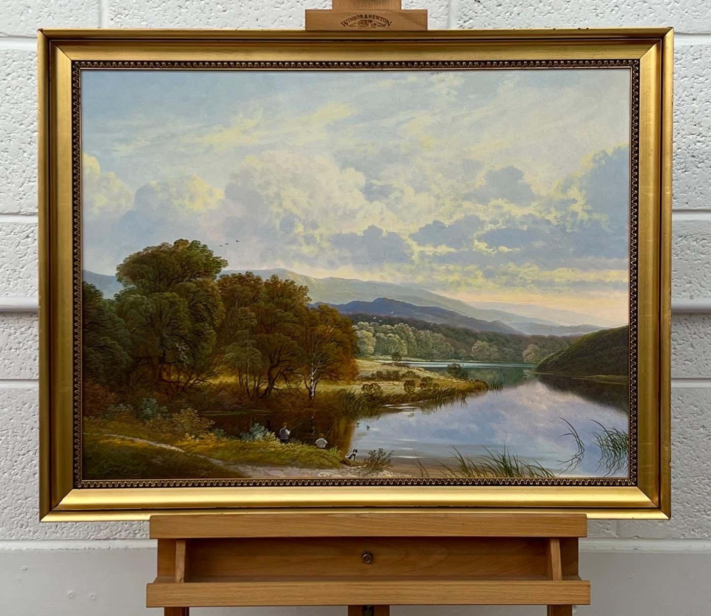 Andrew Grant Kurtis Mountain Lake Oil Painting Of A Loch In The Scottish Highlands By British Artist 1980 Circa photo furniture