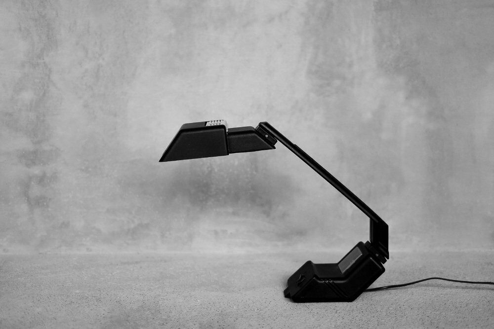 Polish Modern Desk Lamp With Clock By Wojciech Dybek For Polamp Pułtusk, 1987 photo vintage