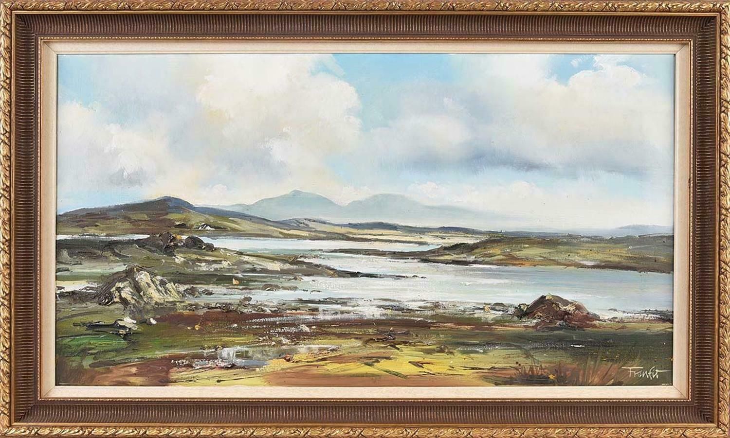 Frank Fitzsimons Expressive Abstract Landscape Painting Of Ireland By Contemporary Irish Artist 1985 Circa