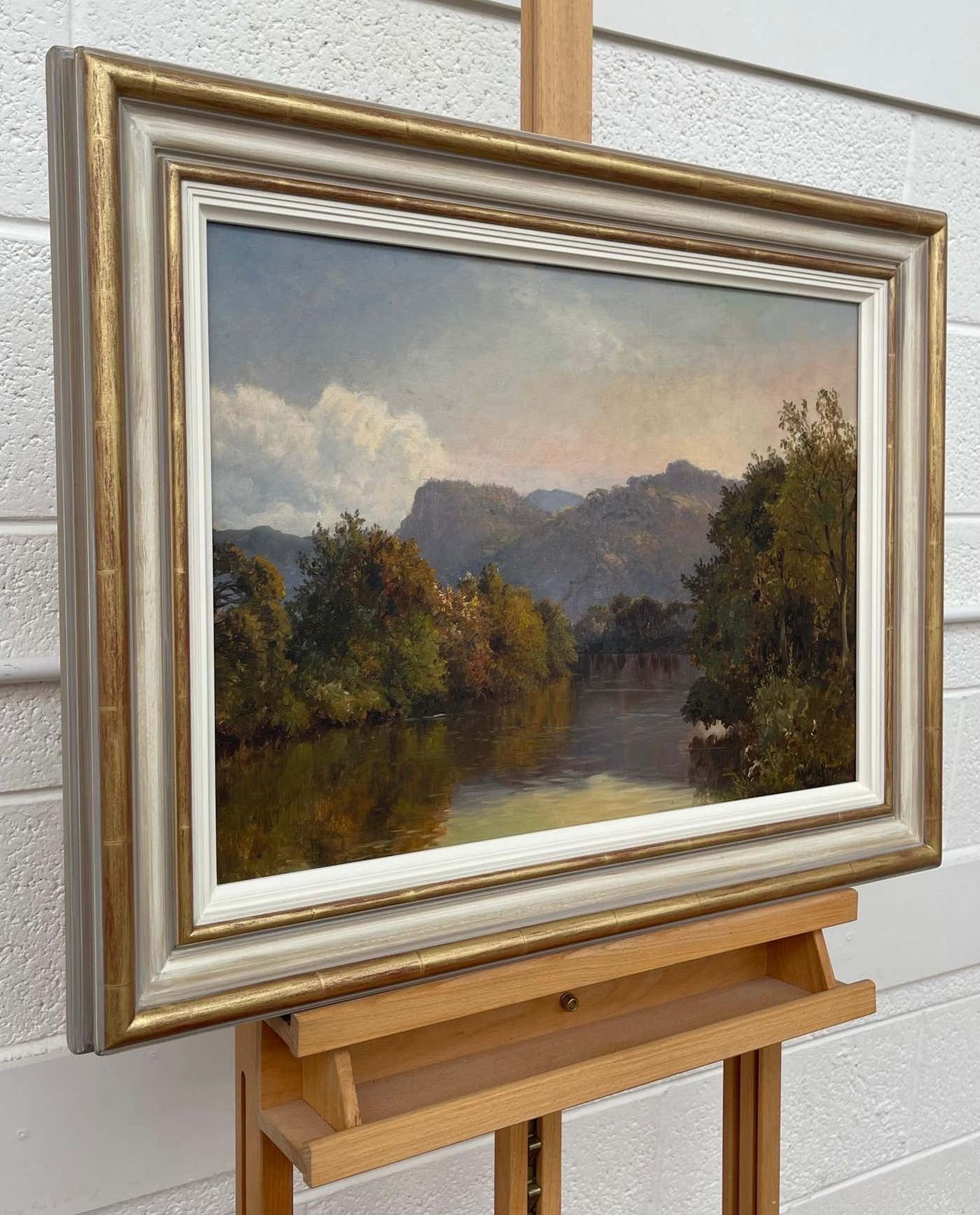 Alfred De Breanski Sr. River Landscape Painting Of Scottish Highlands By 19th Century British Artist Circa 1900 photo for sale