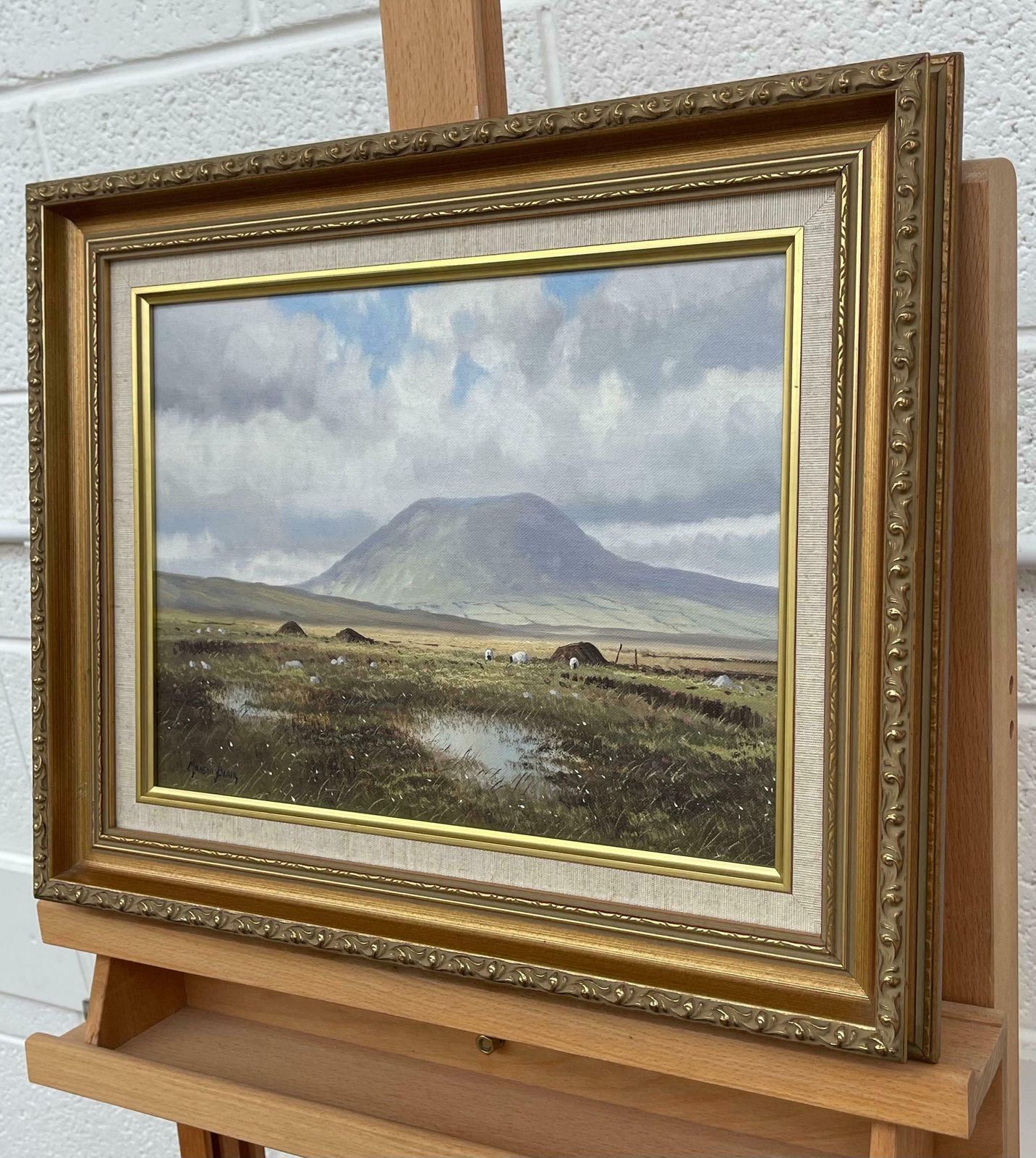 Manson Blair Original Oil Painting Slemish Mountain County Antrim Ireland By Irish Artist 1990 Circa photo Art