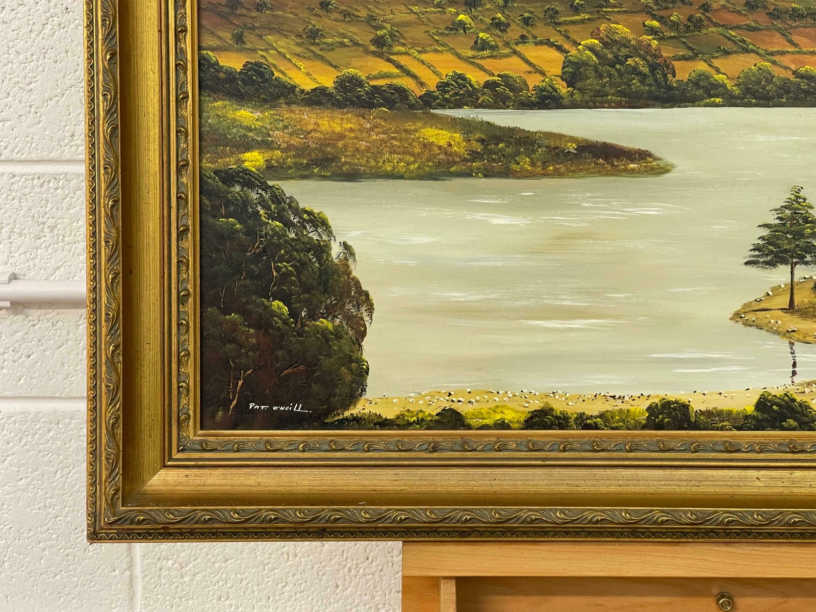 Patrick O'neill Oil Painting Of Camlough Lake In Northern Ireland By 20th Century Modern Artist 1985 Circa photo 1750.0