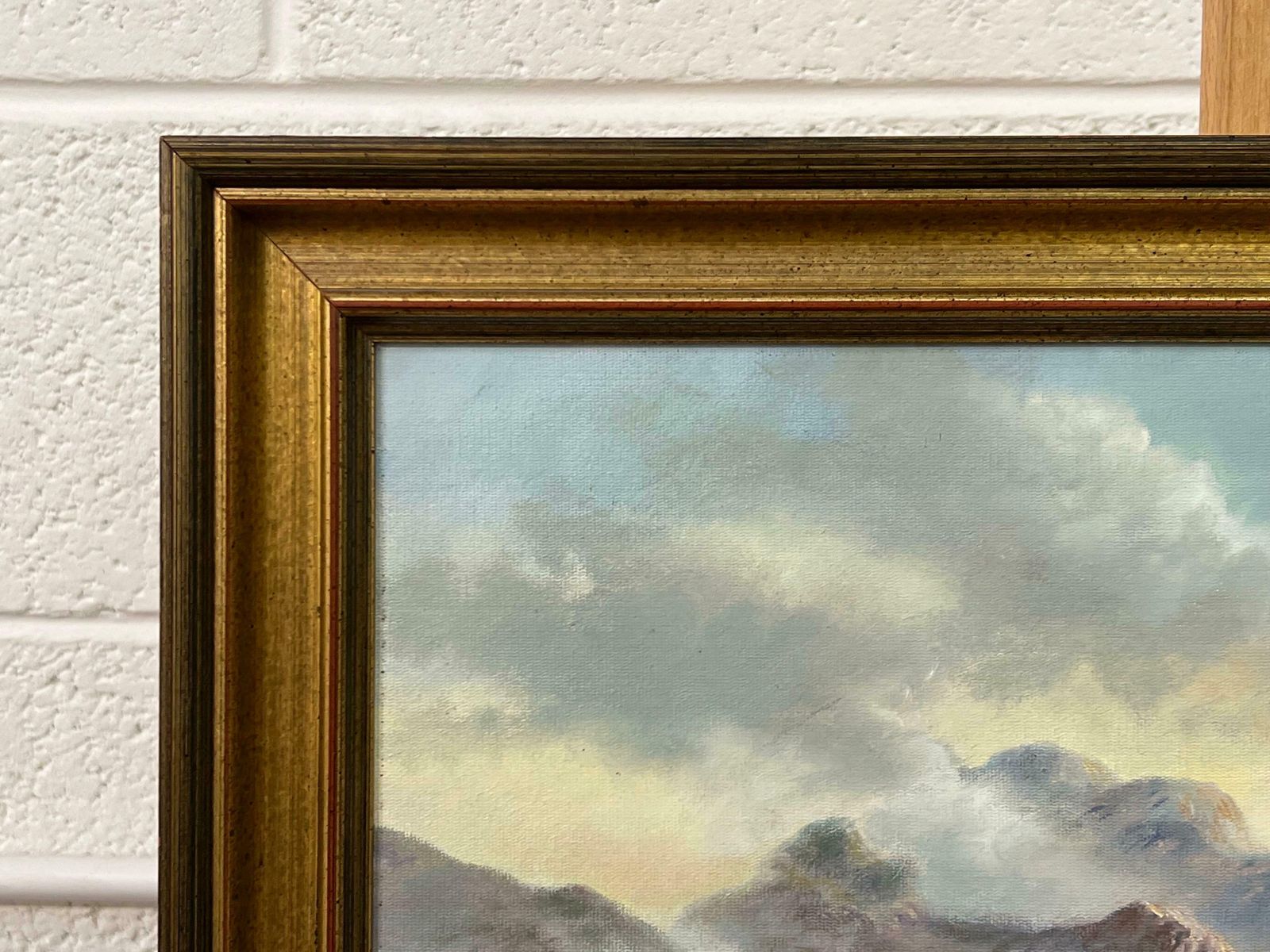 2250.0 Wendy Reeves Oil Painting Of Highland Cows In Scotland Loch By 20th Century British Artist 1985 Circa photo