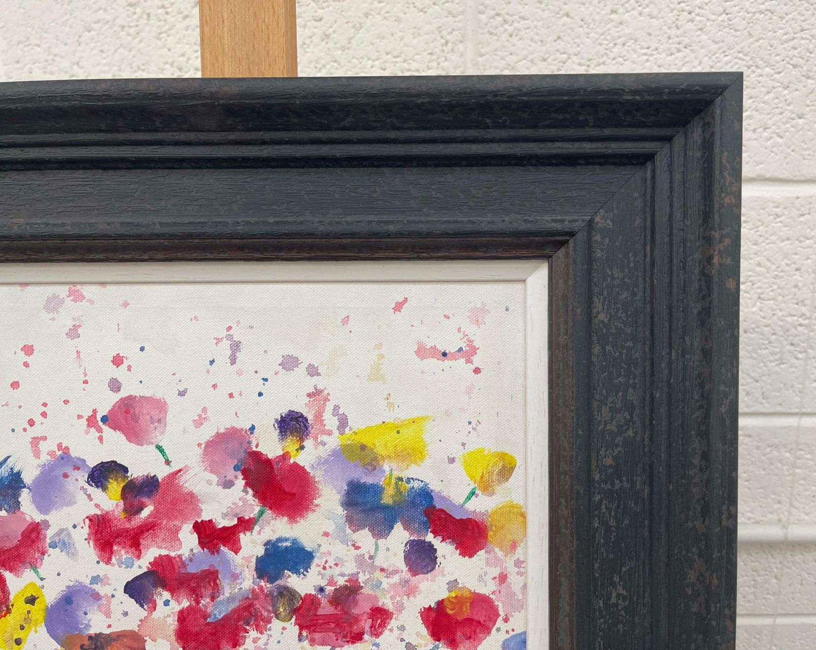Angela Wakefield Abstract Red Blue Yellow Flower Design On White By British Contemporary Artist 2005 photo buy