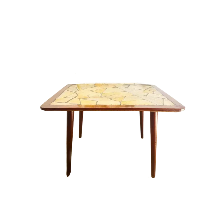 Danish Design Side Table Stone Mosaic