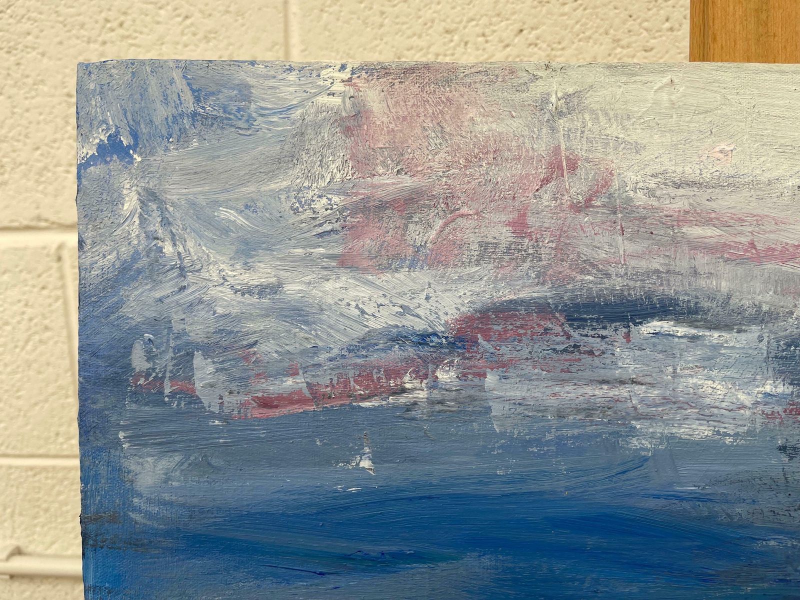 photo vintage Angela Wakefield Man On The Hill Original Painting "Contemplation" By Contemporary British Artist 2005