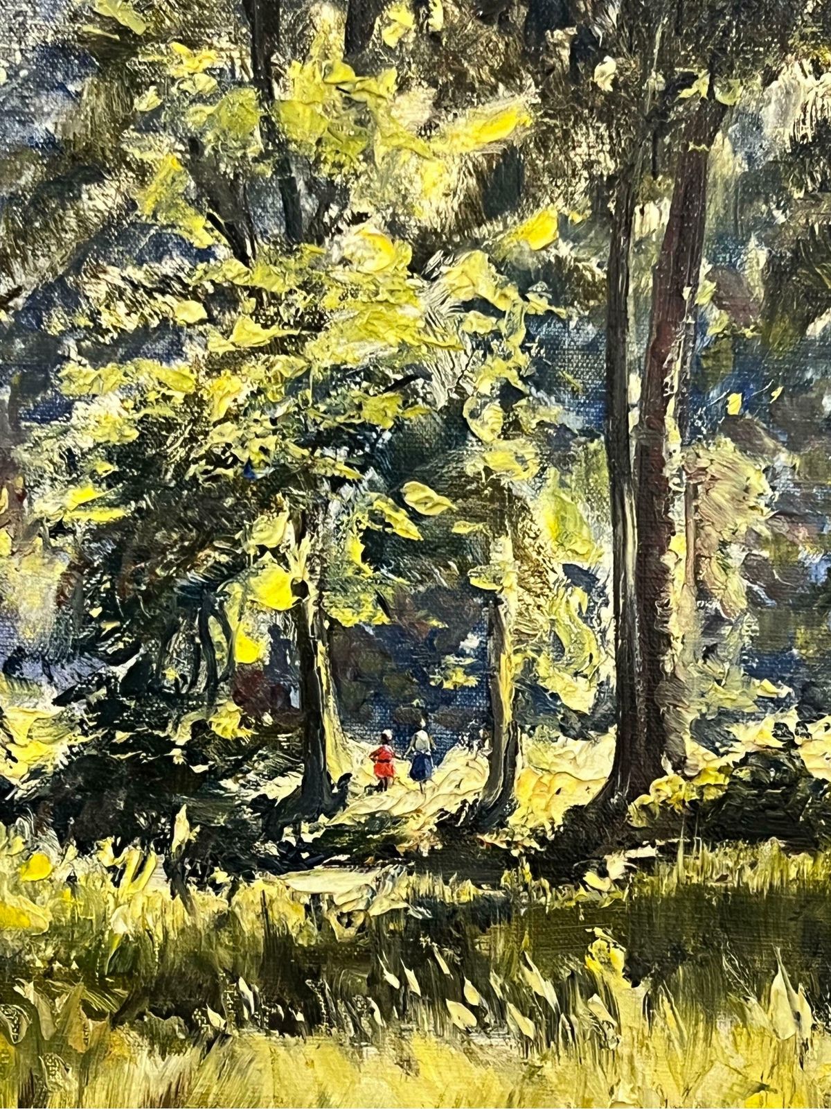 Beech Trees With Figures In A National Trust Forest In Northern Ireland 1980 Circa photo vinterior