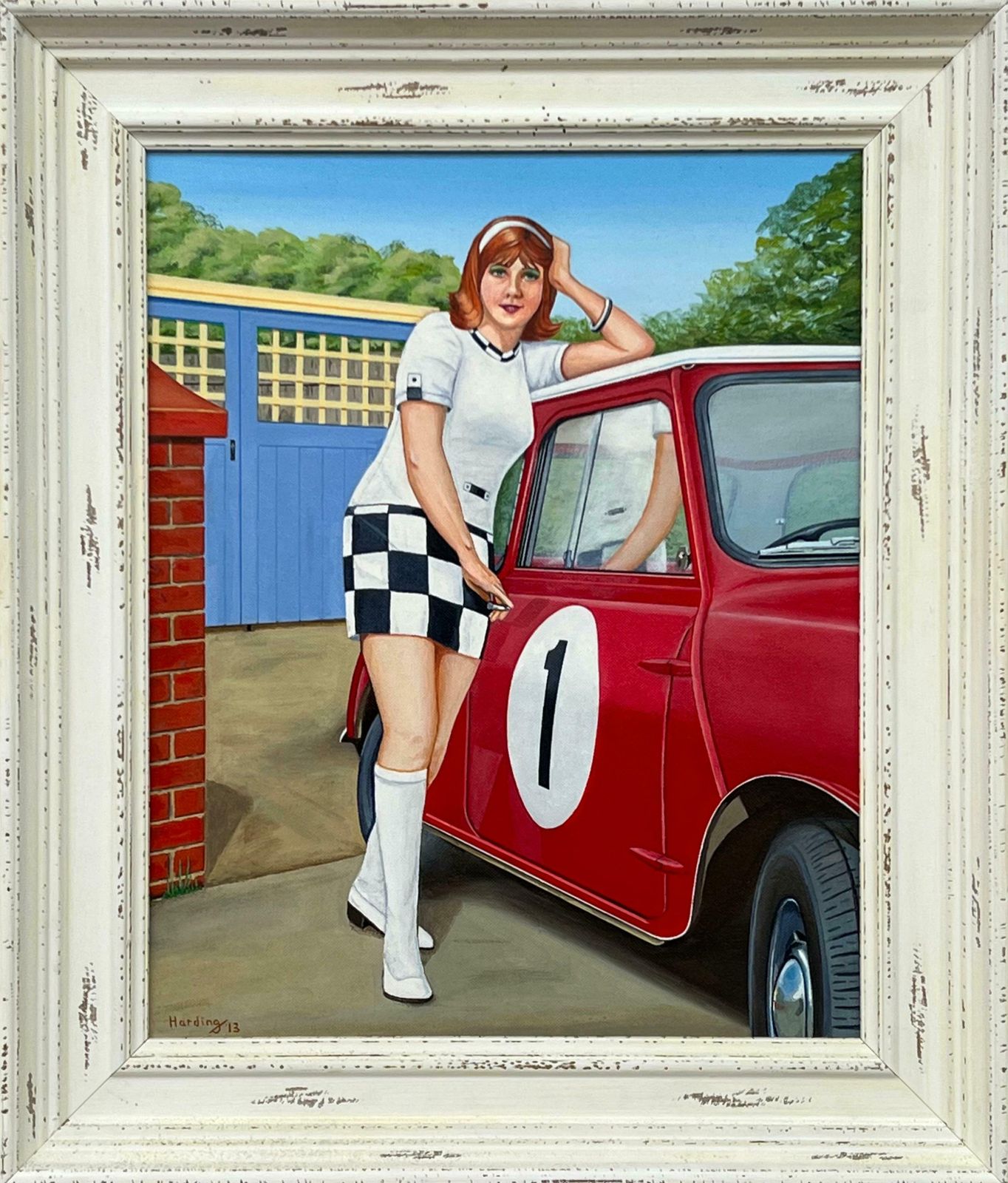Paul F Harding 'A Racy Little Number’ A Woman With A Red Austin Mini Car In 1970's England 2013