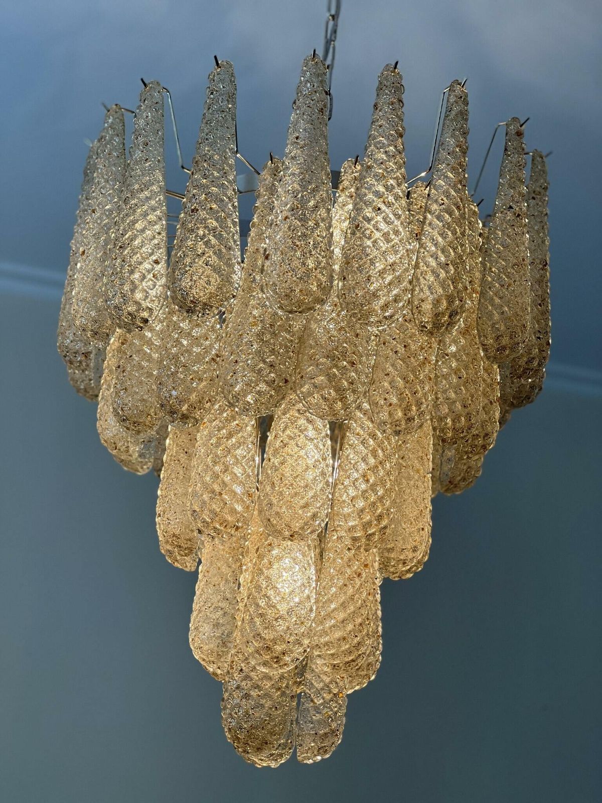 Murano Chandelier 'Drop'. Medium Size. Amber. photo buy