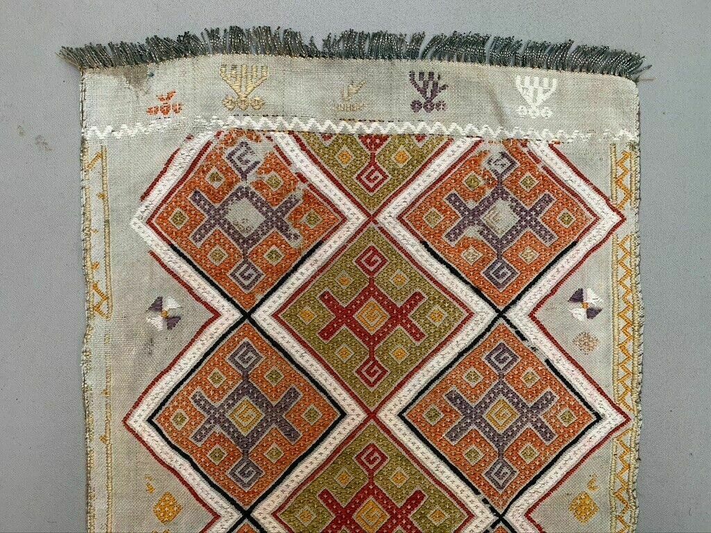 Vintage Turkish Mini Kilim 86x49 Cm Wool Small Kelim Runner, Shabby Chic photo 165.0
