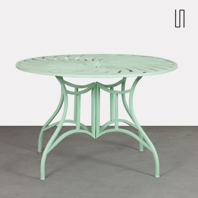 Round Metal Garden Table, 1990