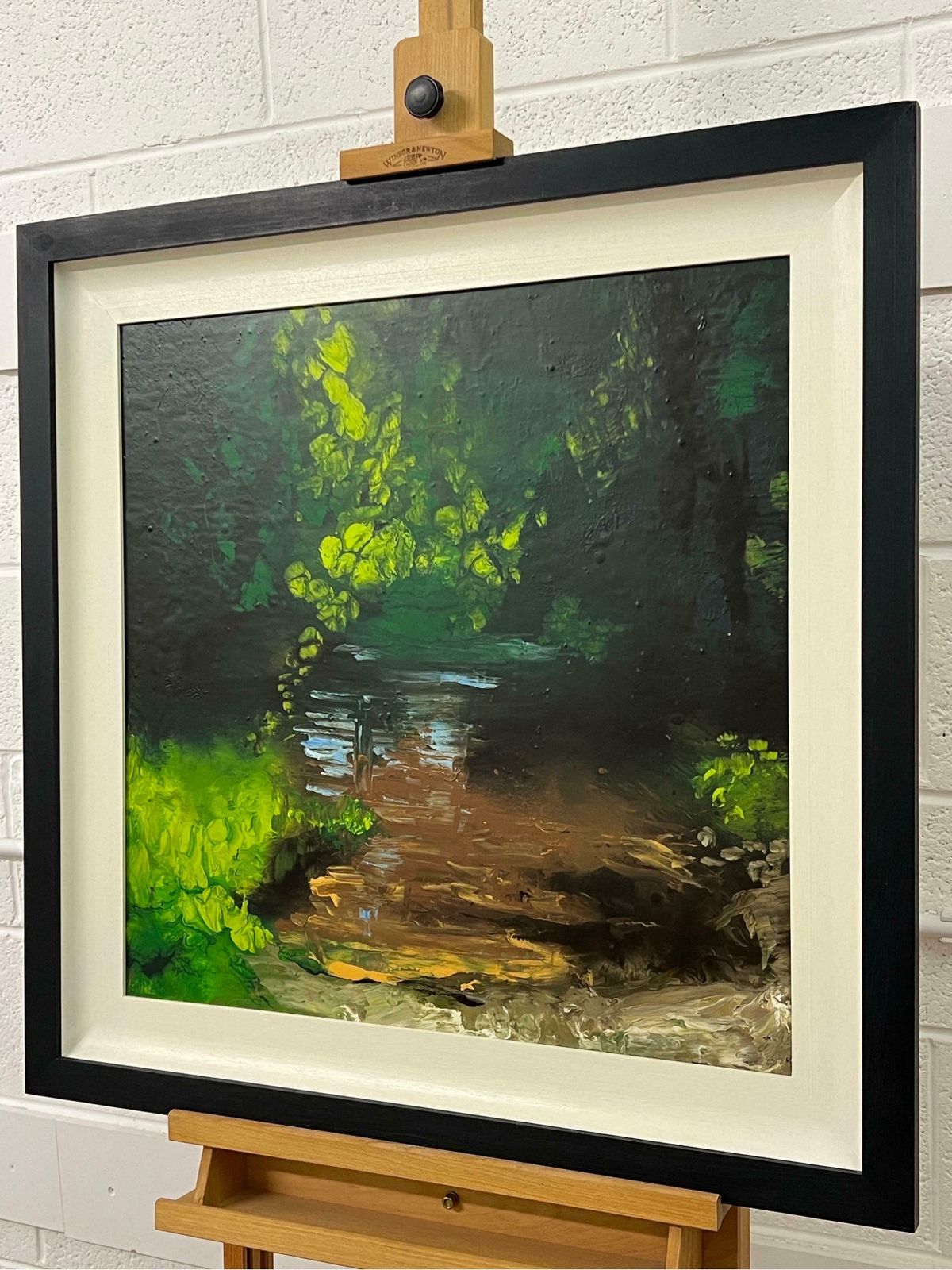 Colin Halliday Impressionistic English River Landscape Original Oil Painting By British Artist  2008 photo for sale