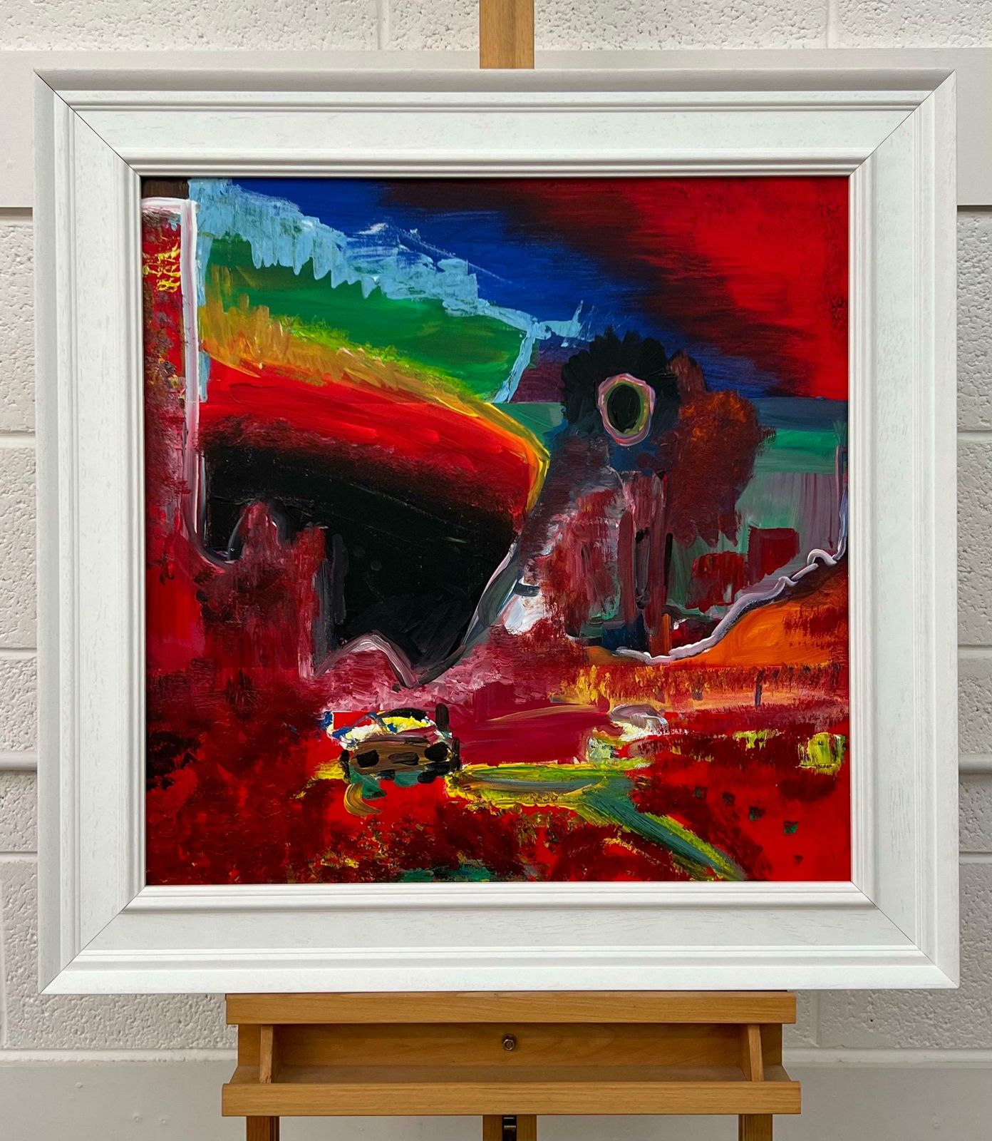 Angela Wakefield Psychedelic Abstract Landscape Painting Of Urban City Scene By British Artist 2005 photo for sale