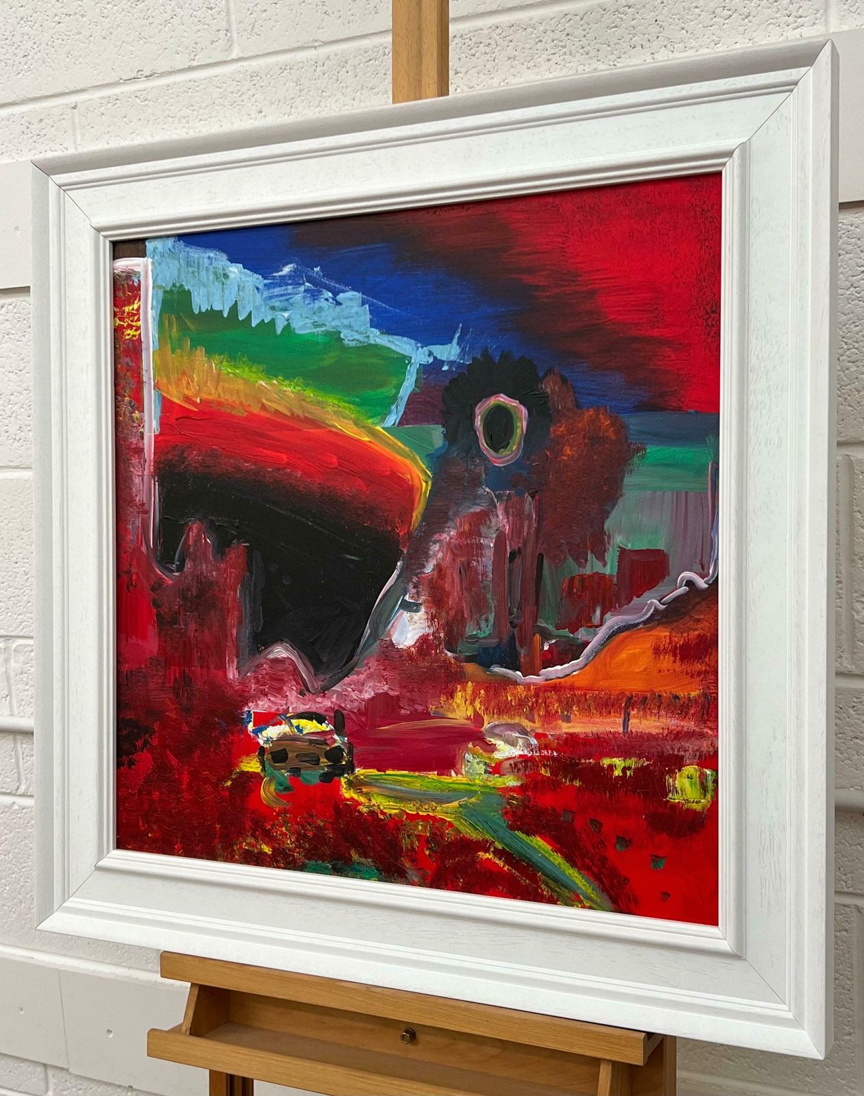 Angela Wakefield Psychedelic Abstract Landscape Painting Of Urban City Scene By British Artist 2005 photo Art