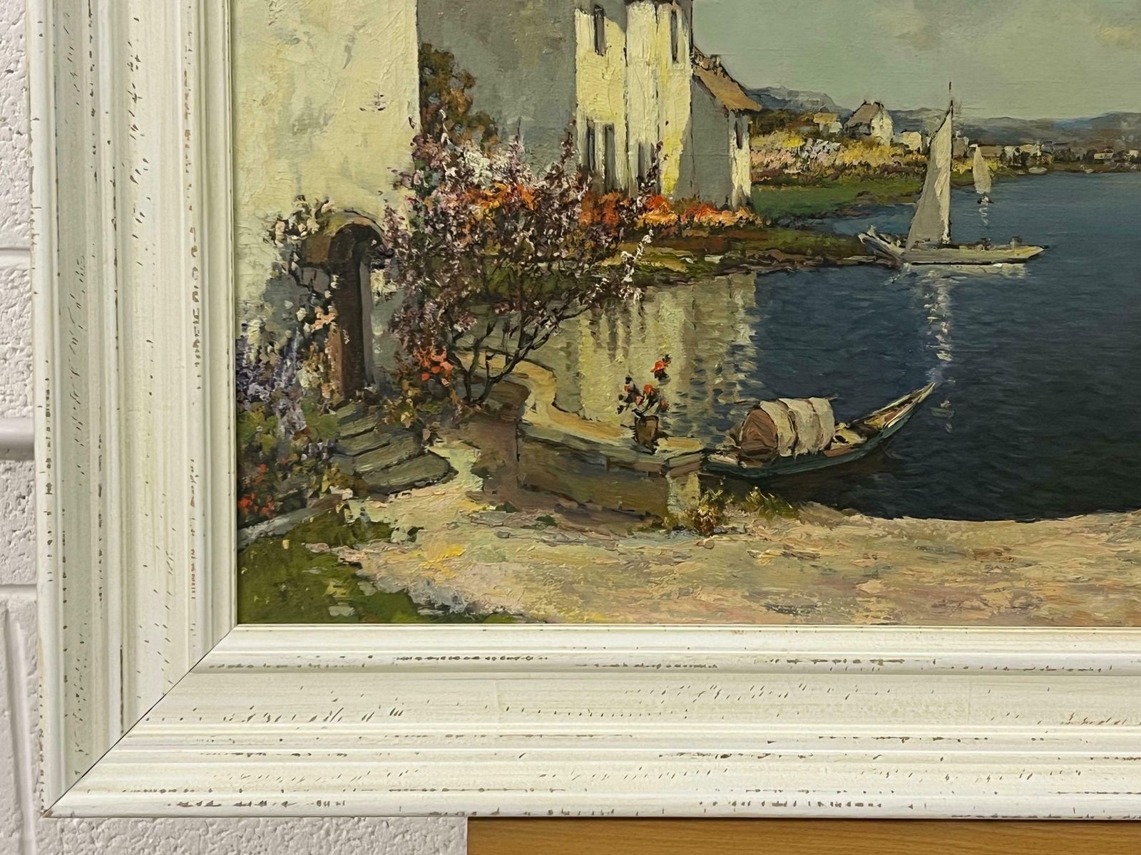 J W Wagner Mediterranean Painting Of Lake Como In Italy By 20th Century American Artist 1955 Circa photo 1950.0