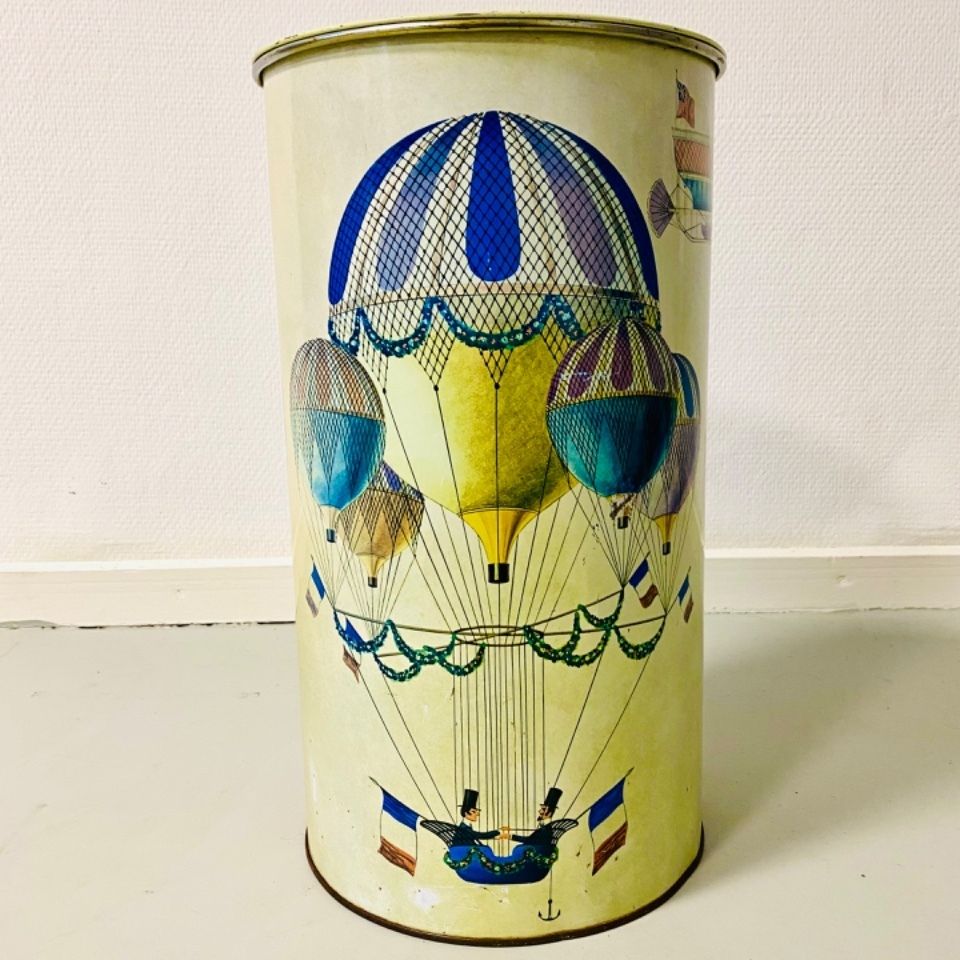 Vintage Xxl Piero Fornasetti Balloon Festival Bewaarblik / Prullenbak Ca. Jaren 1960, Made In Italy photo vintage