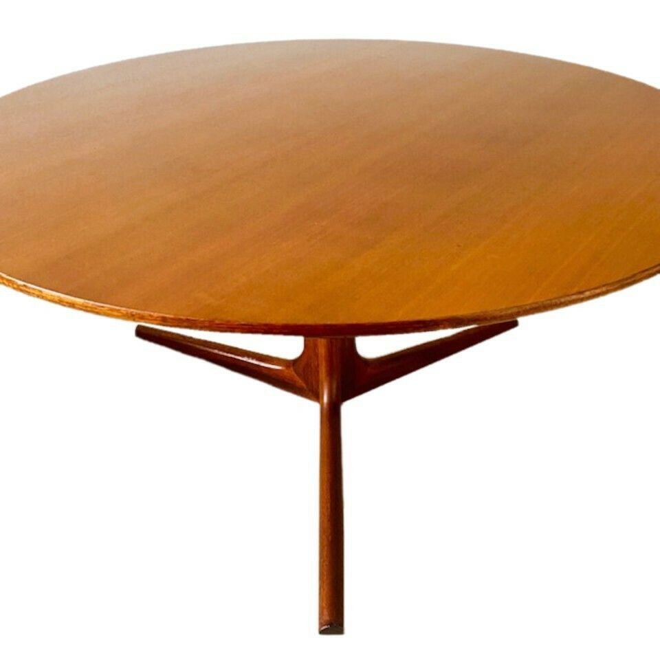 Deense Design Salontafel Rond Teak Bernhard Pedersen 1950s 60s Mid Century photo vinterior