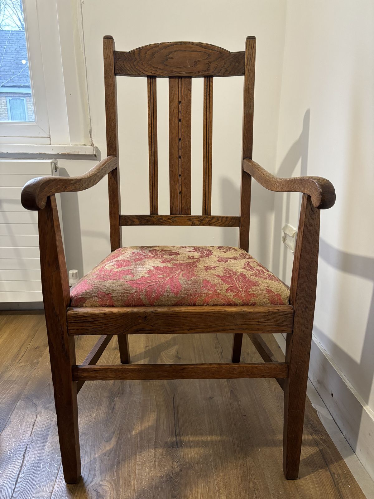 Set Of 6 Antique Arts And Crafts Oak Chairs