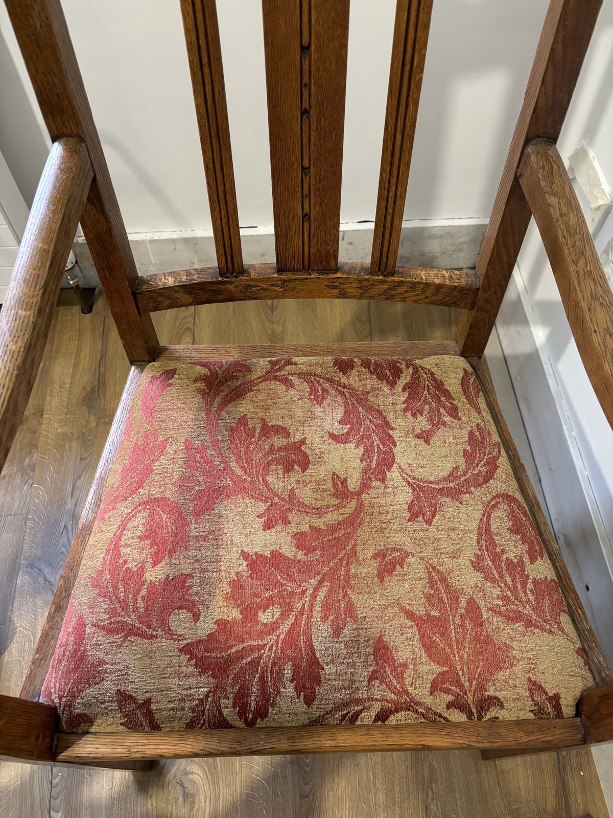 Set Of 6 Antique Arts And Crafts Oak Chairs photo for sale