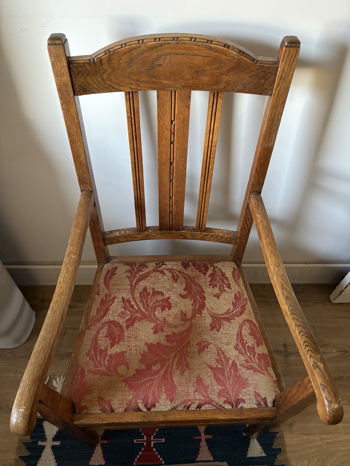 Set Of 6 Antique Arts And Crafts Oak Chairs photo Furniture