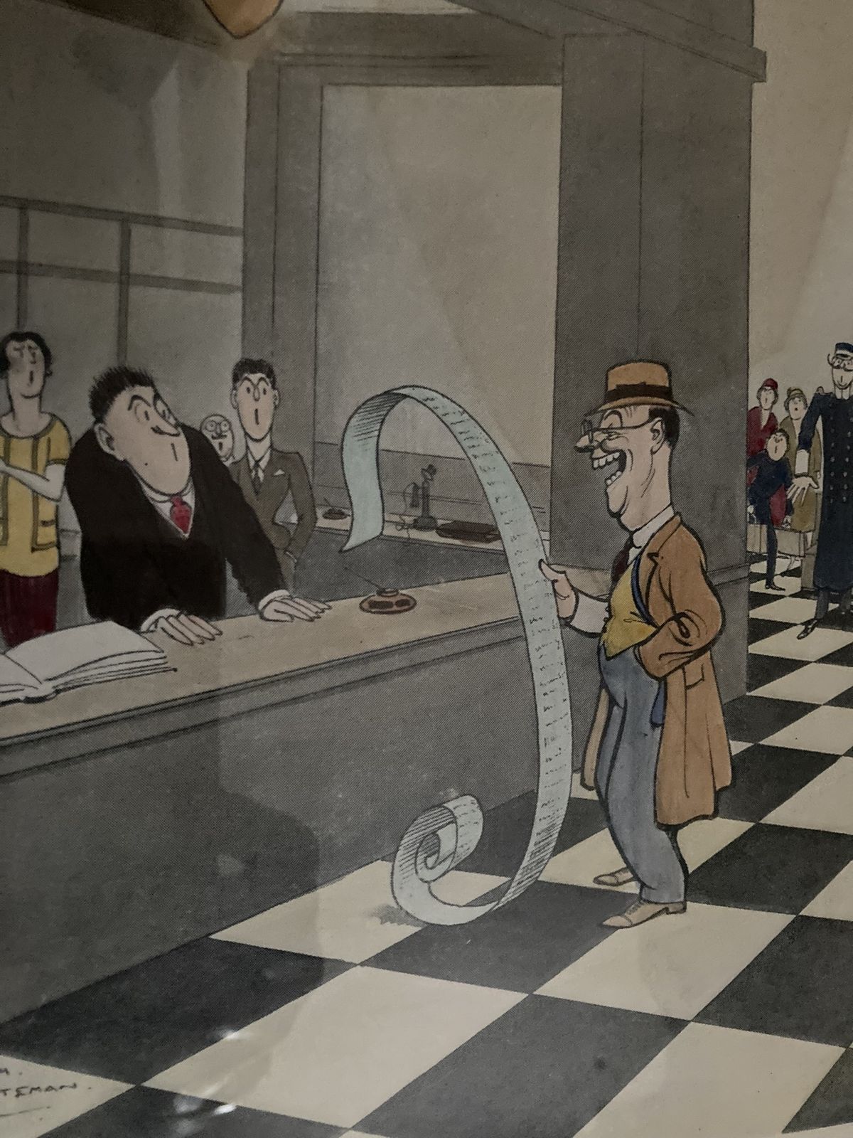 Two Animated Prints Hotel Restaurant Scene photo Art