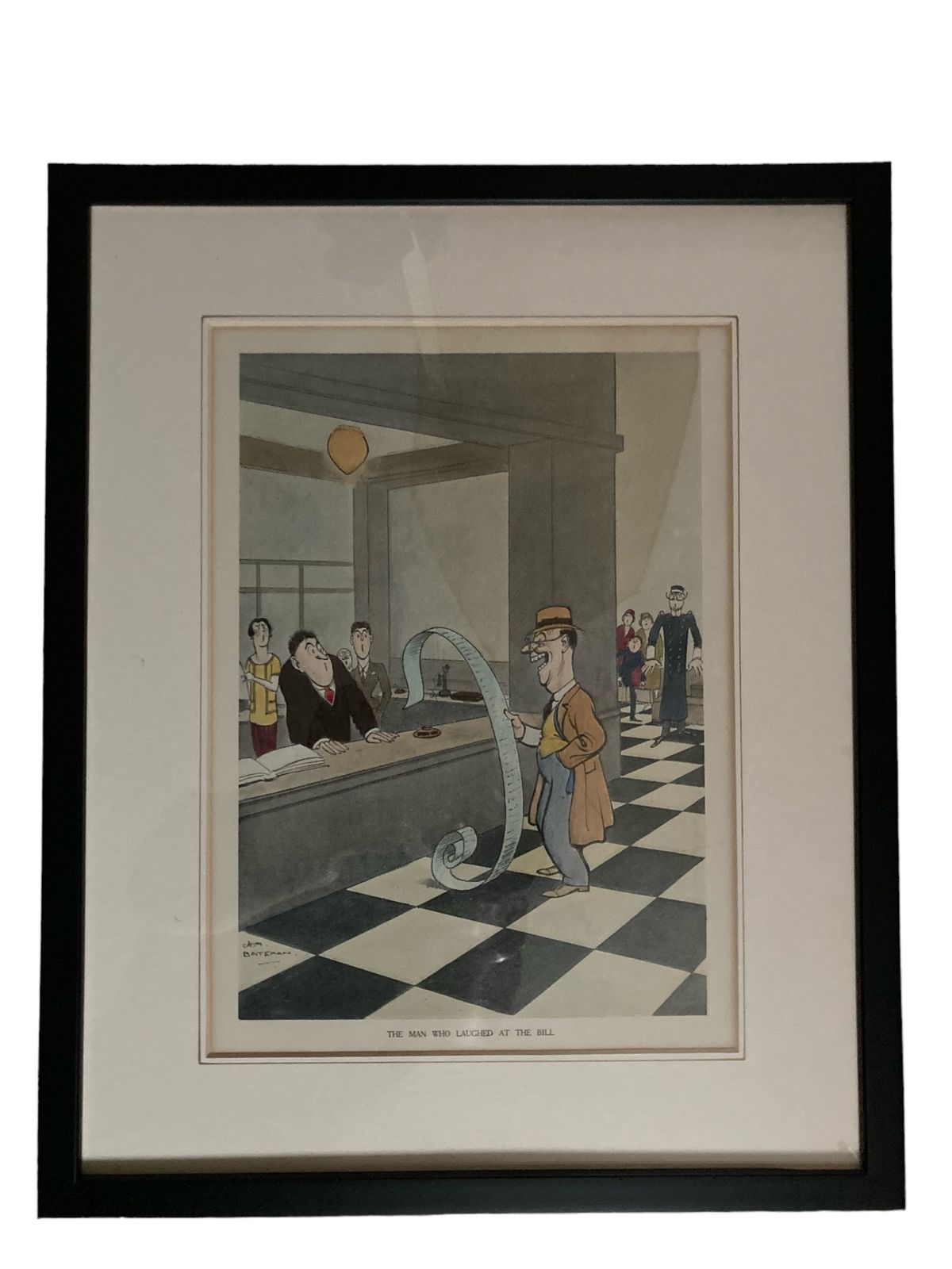 Two Animated Prints Hotel Restaurant Scene photo 195.0
