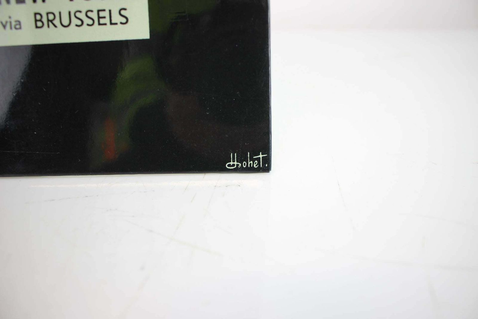 H. Hohet, Original Vintage Sabena Travel Picture New York To Brussels Belgium By photo Art