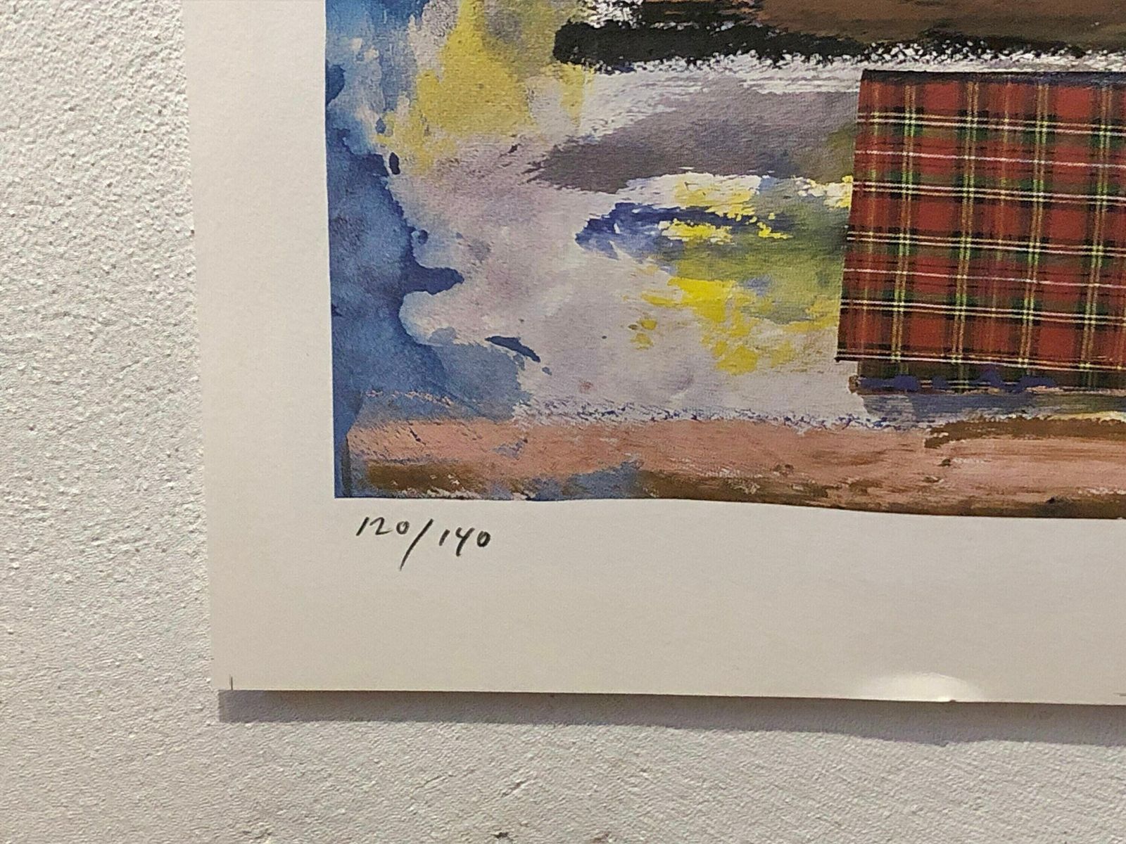 Original Danish Abstract Vintage Signed Print From 1999 By Steen Lundstrøm (B.1945) photo Art