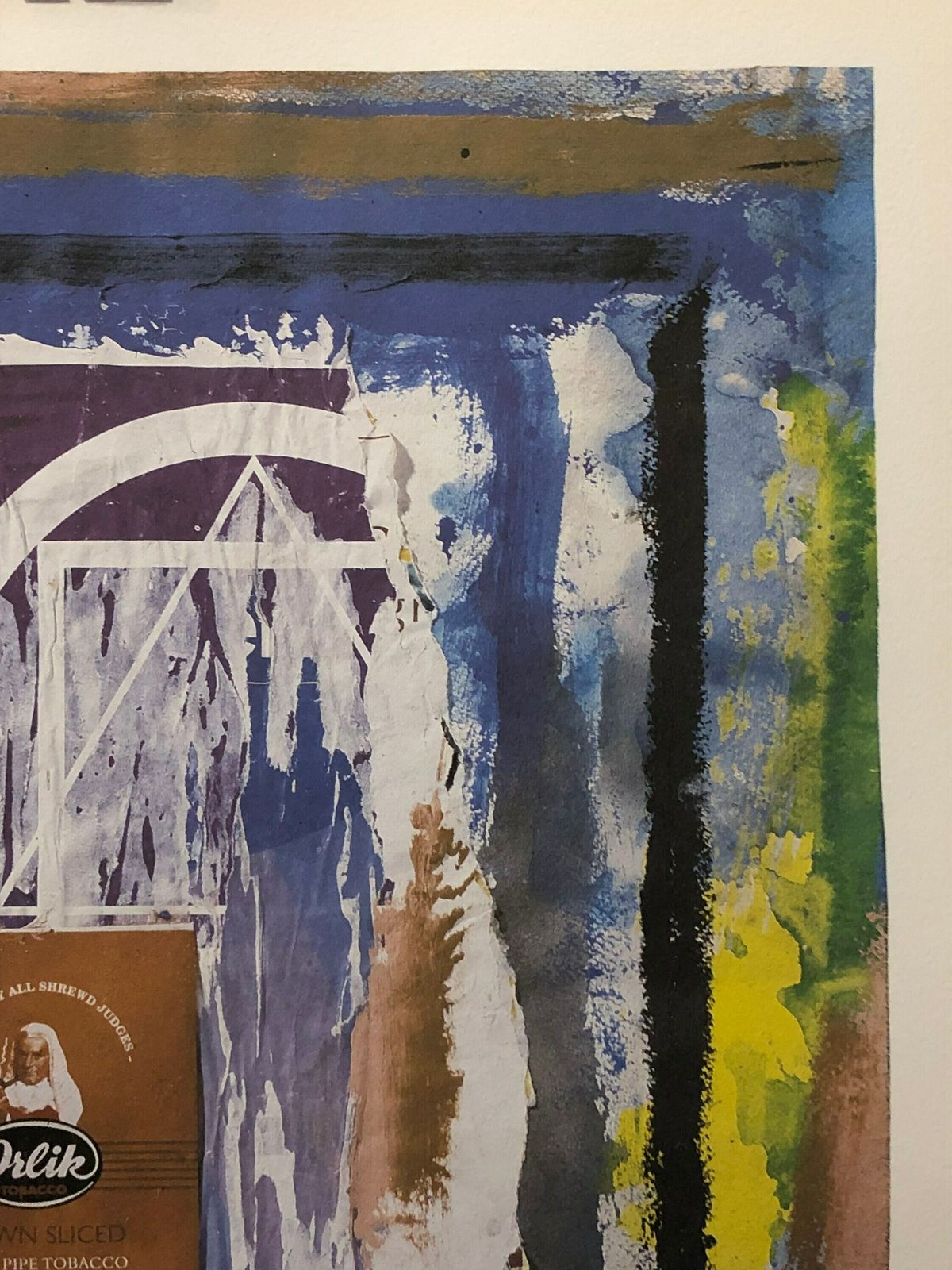 Original Danish Abstract Vintage Signed Print From 1999 By Steen Lundstrøm (B.1945) photo vintage
