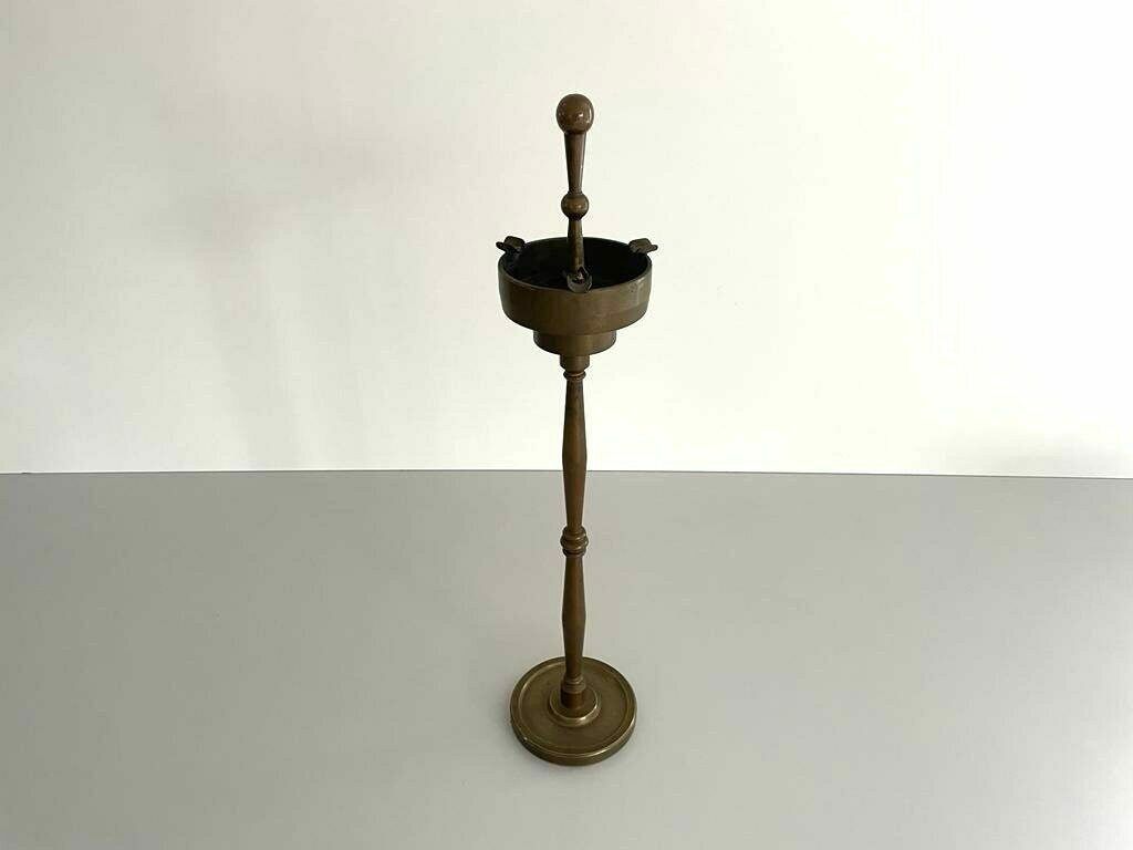 50s Italian Full Brass Industrial Floor Ashtray