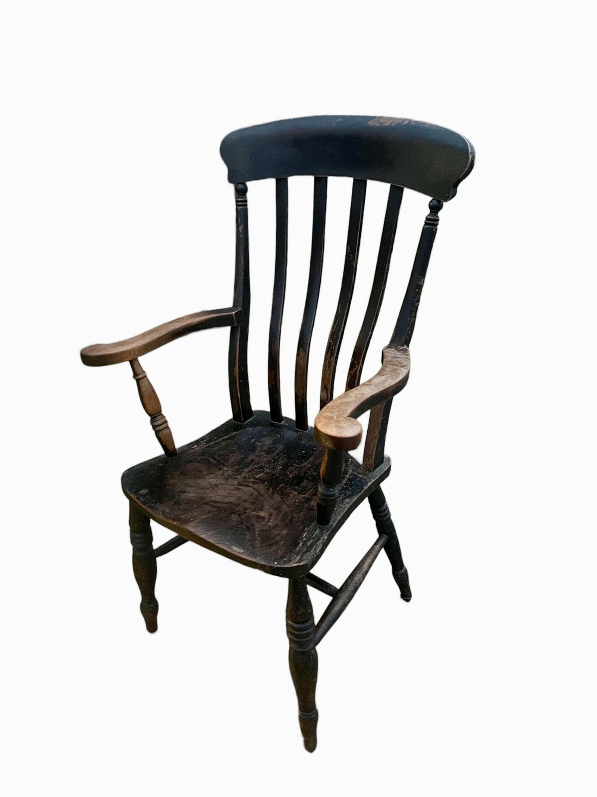 Antique Rustic Oak Country House Armchair photo furniture
