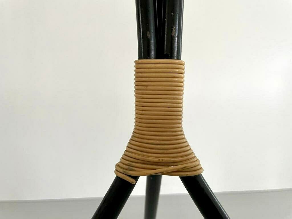 photo for sale Italian Black Body   Gold Top Metal Elegantly Designed Self Standing Tripod Ashtray   1950s, Italy