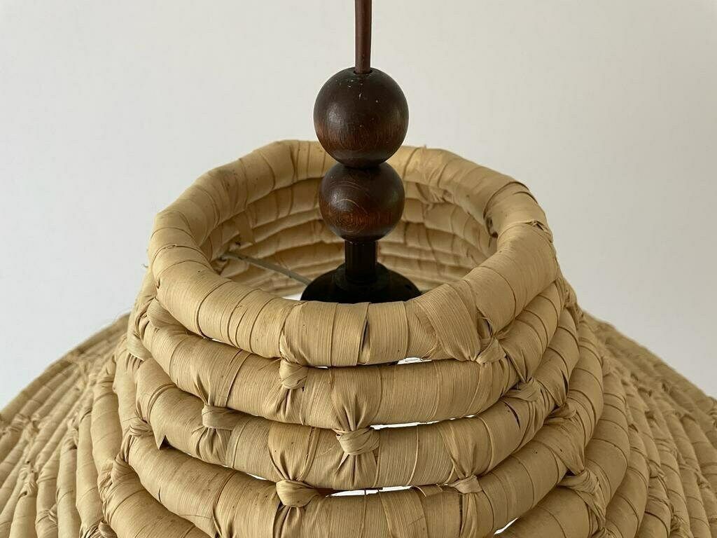 photo furniture Unusual Large Pendant Lamp, Made Of Natural Plant Material, 1960s, Germany