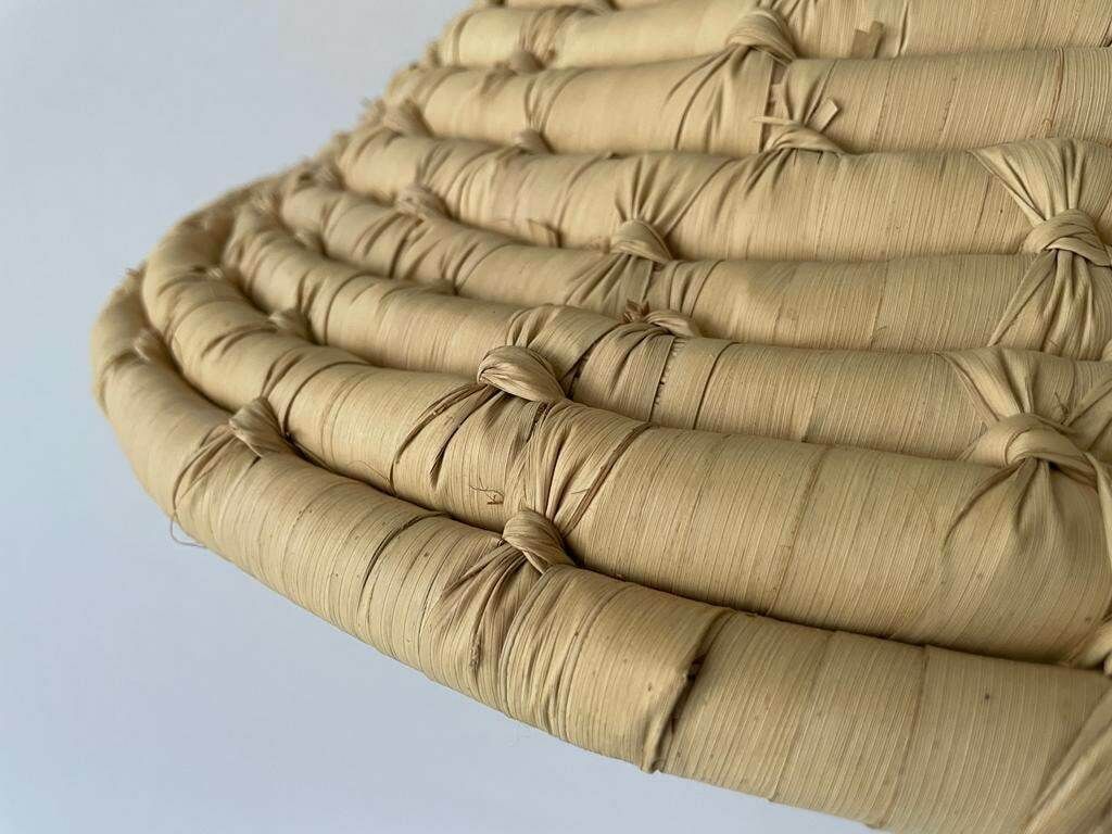 photo for sale Unusual Large Pendant Lamp, Made Of Natural Plant Material, 1960s, Germany