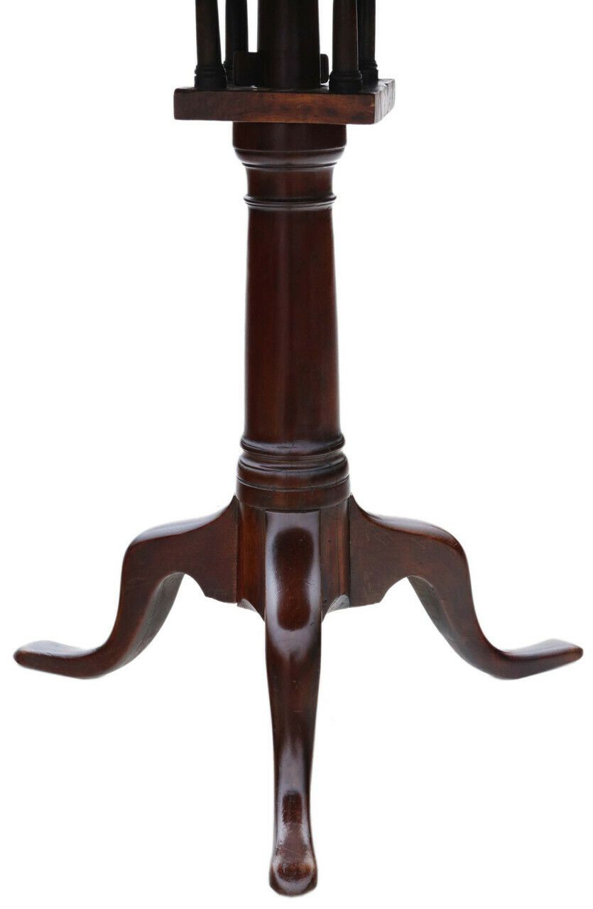 18th Century Georgian Mahogany Tilt Top Birdcage Supper Table For Side Wine photo for sale