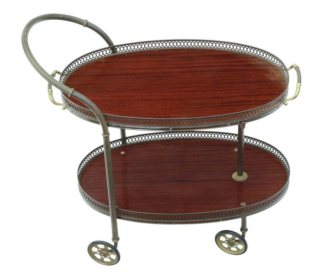 Art Deco Mahogany Drinks Trolley And Cake Serving Table Of Antique Quality photo furniture