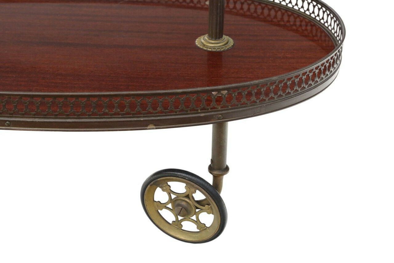 Art Deco Mahogany Drinks Trolley And Cake Serving Table Of Antique Quality photo for sale