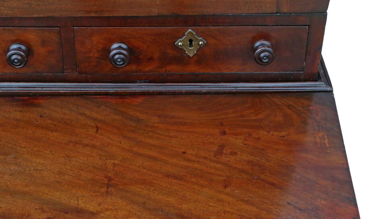 Georgian Elegance: Antique High Quality Mahogany Housekeeper's Cupboard With Secretaire, Circa 1800 photo vinterior