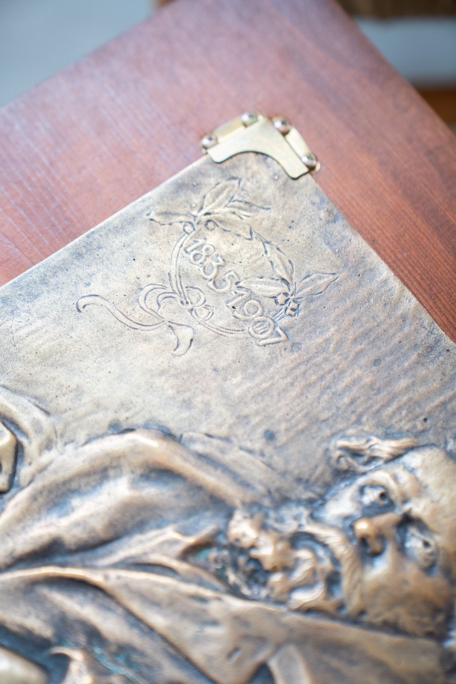 photo vintage Bronze Cast In Bas Relief, Depicting Giosuè Carducci 1835