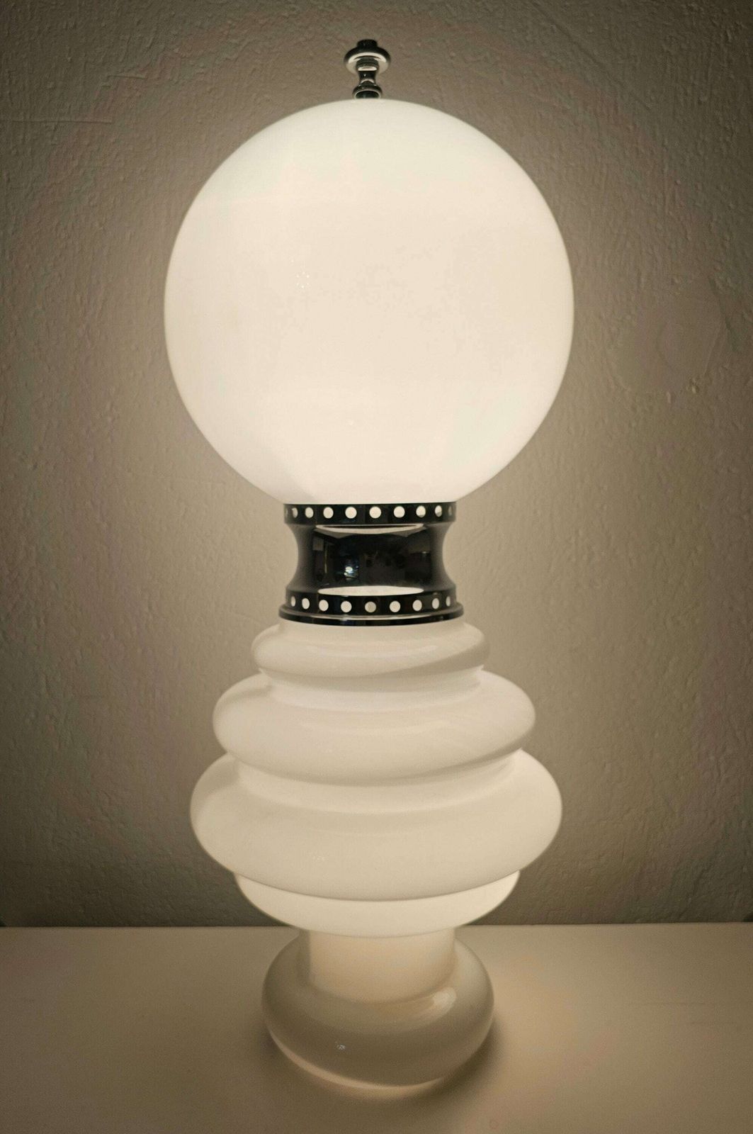 Rare Space Age Floor Or Table Murano Glass Lamp By Carlo Nason For Mazzega // Made In Italy In 1970s