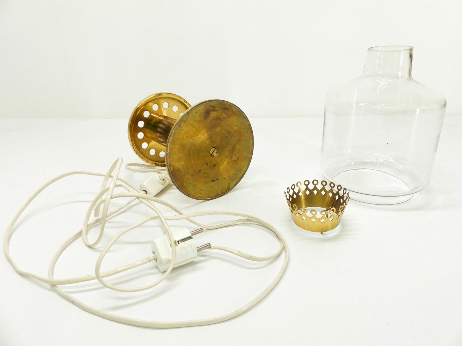 Scandinavian Lamp Hans Agne Jakobsson Brass And Glass B 102 photo Lighting