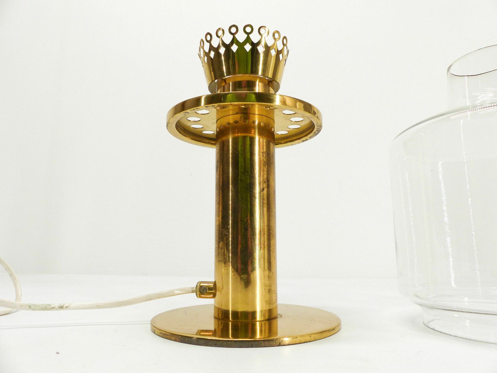 Scandinavian Lamp Hans Agne Jakobsson Brass And Glass B 102 photo 1400.0